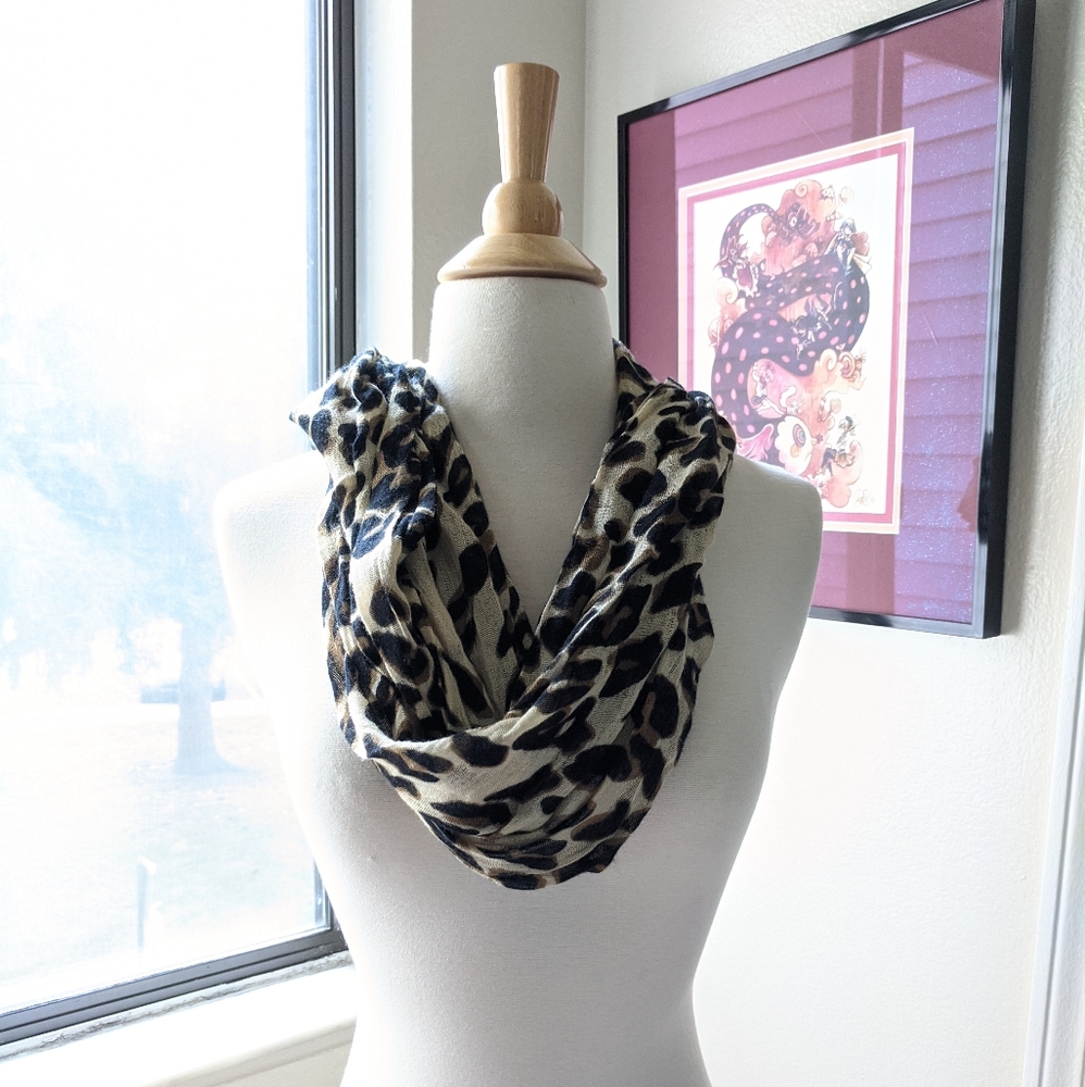 Cheetah Print Infinity Scarf